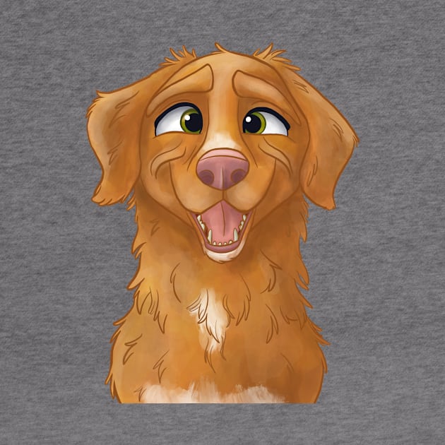 Happy Toller Pup by Brittney Ann Art